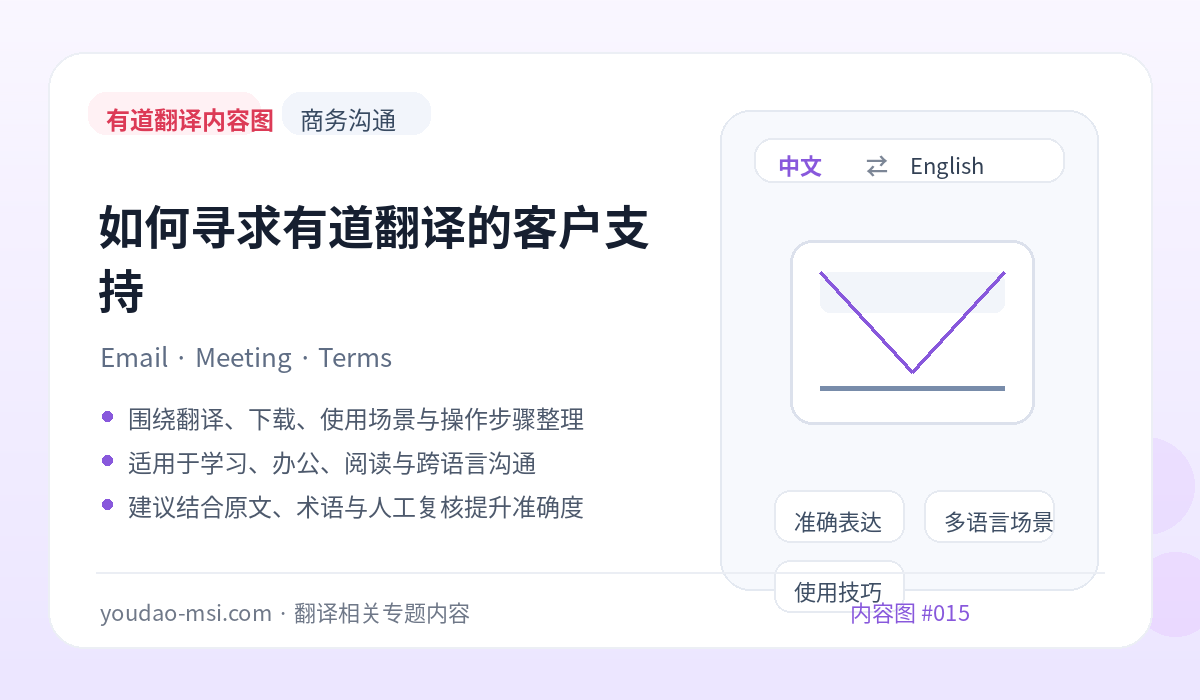 如何寻求有道翻译的客户支持