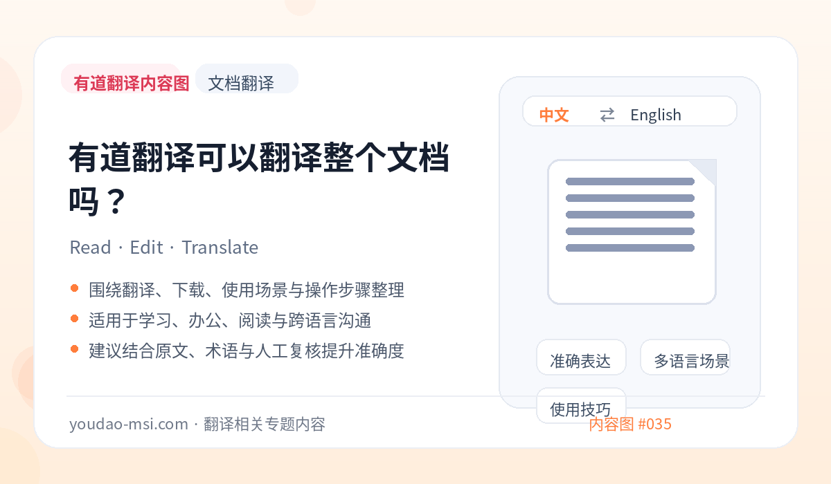 有道翻译可以翻译整个文档吗？