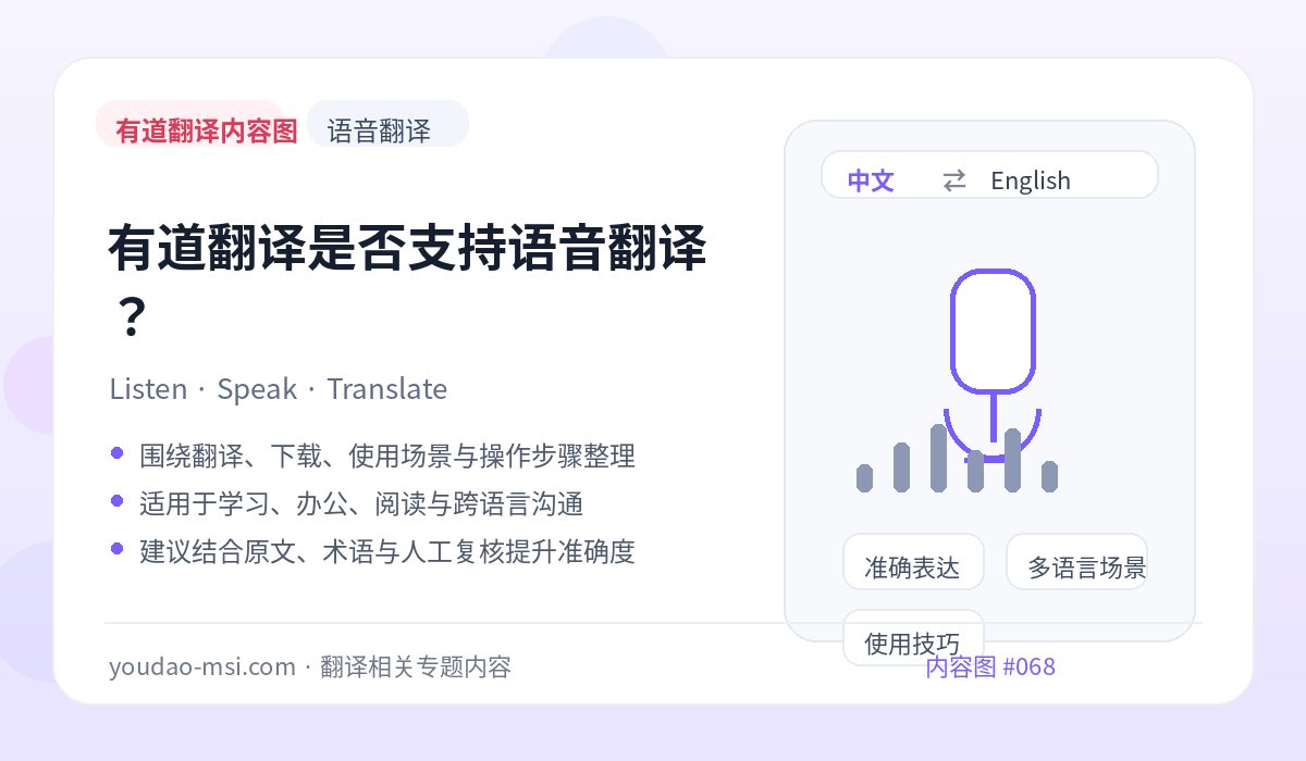 有道翻译是否支持语音翻译？