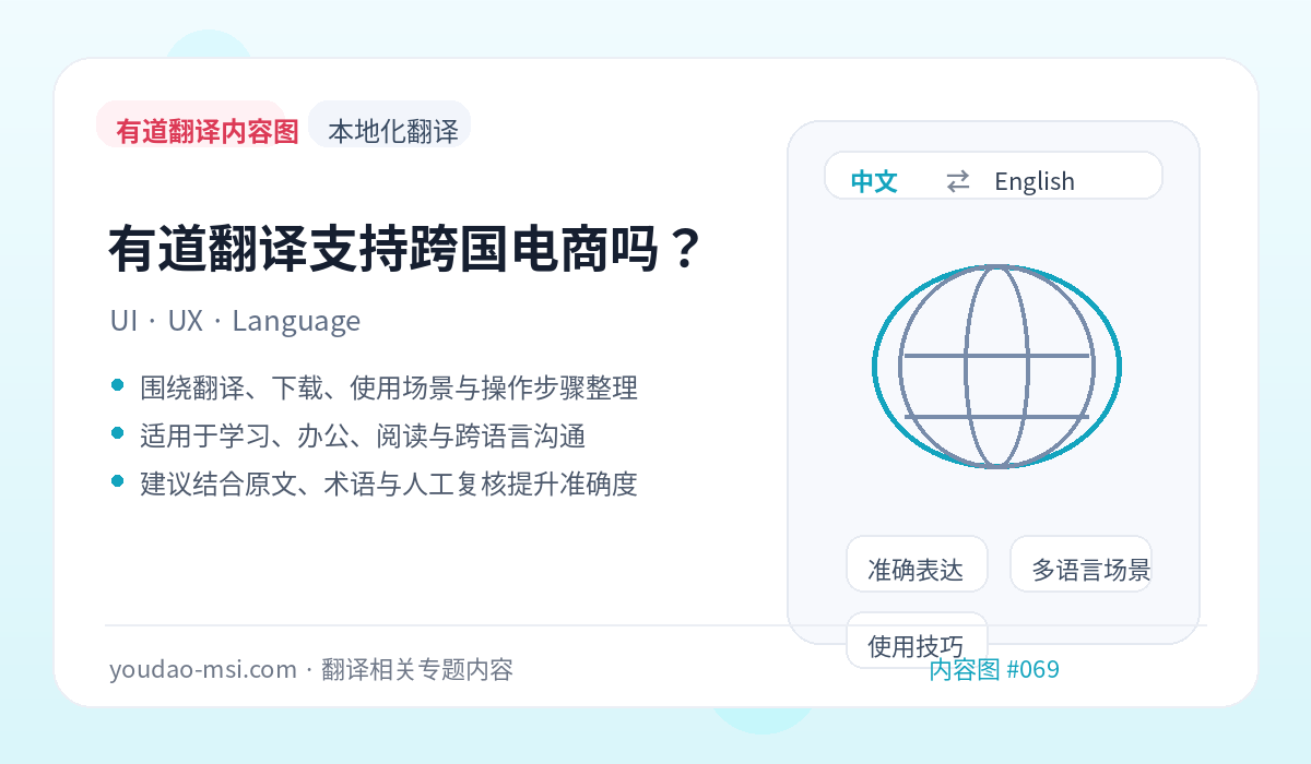 有道翻译支持跨国电商吗？