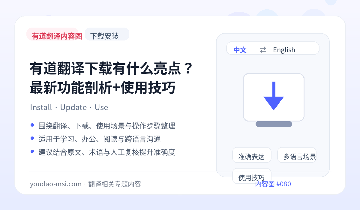 有道翻译下载有什么亮点？最新功能剖析+使用技巧