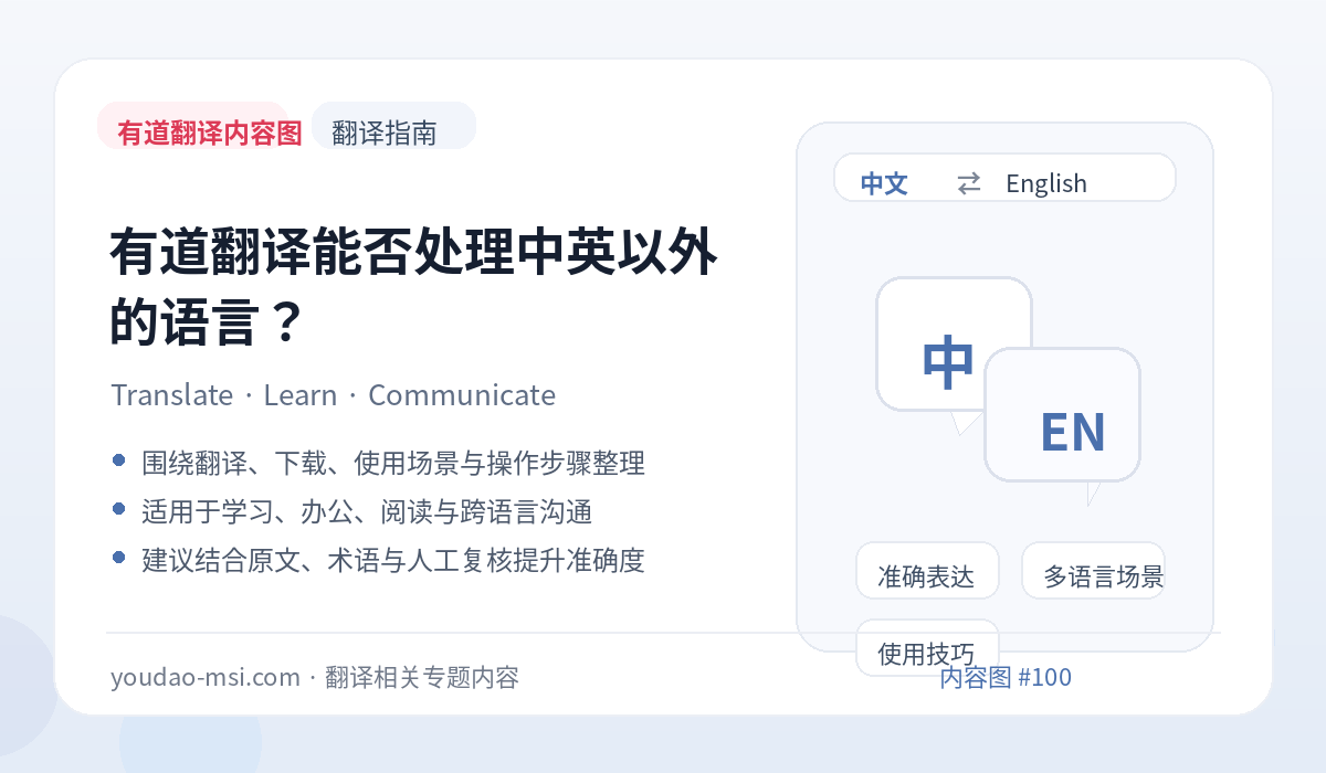有道翻译能否处理中英以外的语言？