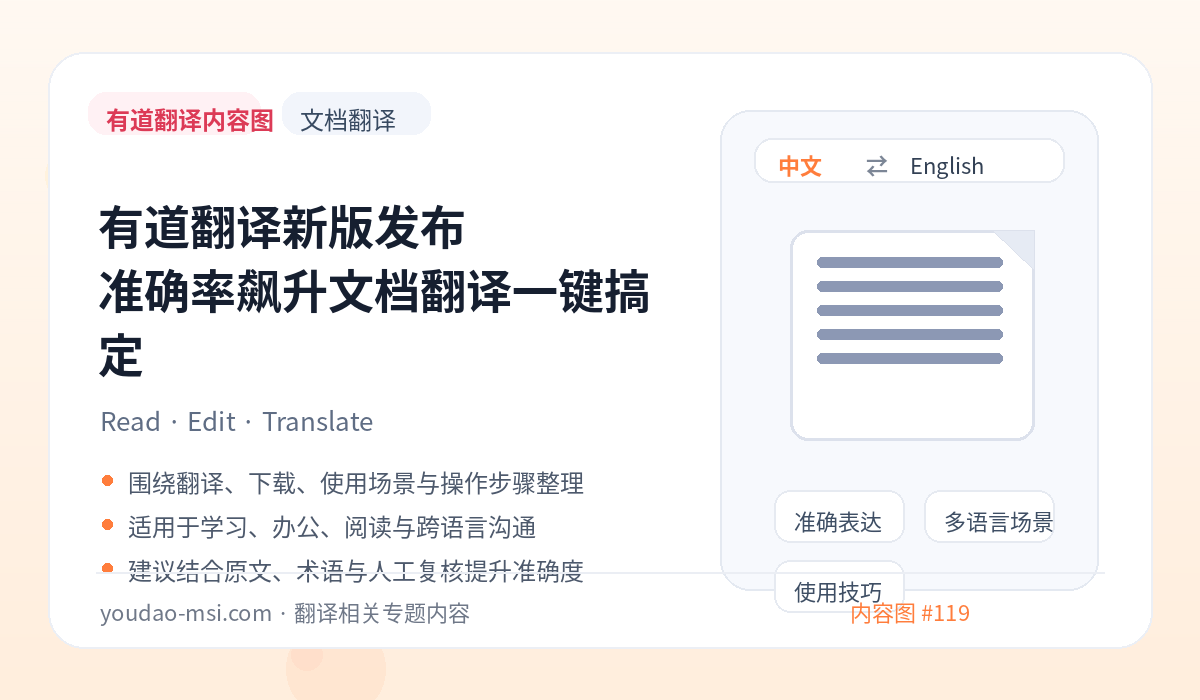 有道翻译新版发布 准确率飙升文档翻译一键搞定