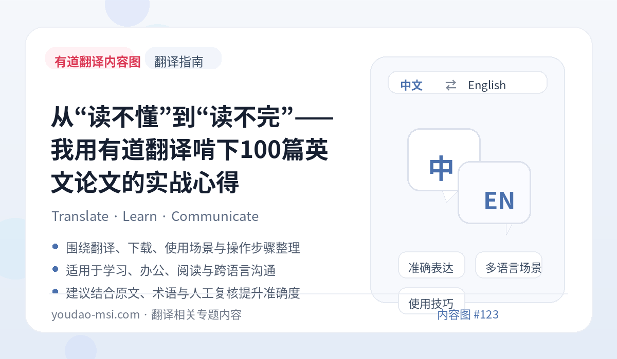 从“读不懂”到“读不完”——我用有道翻译啃下100篇英文论文的实战心得