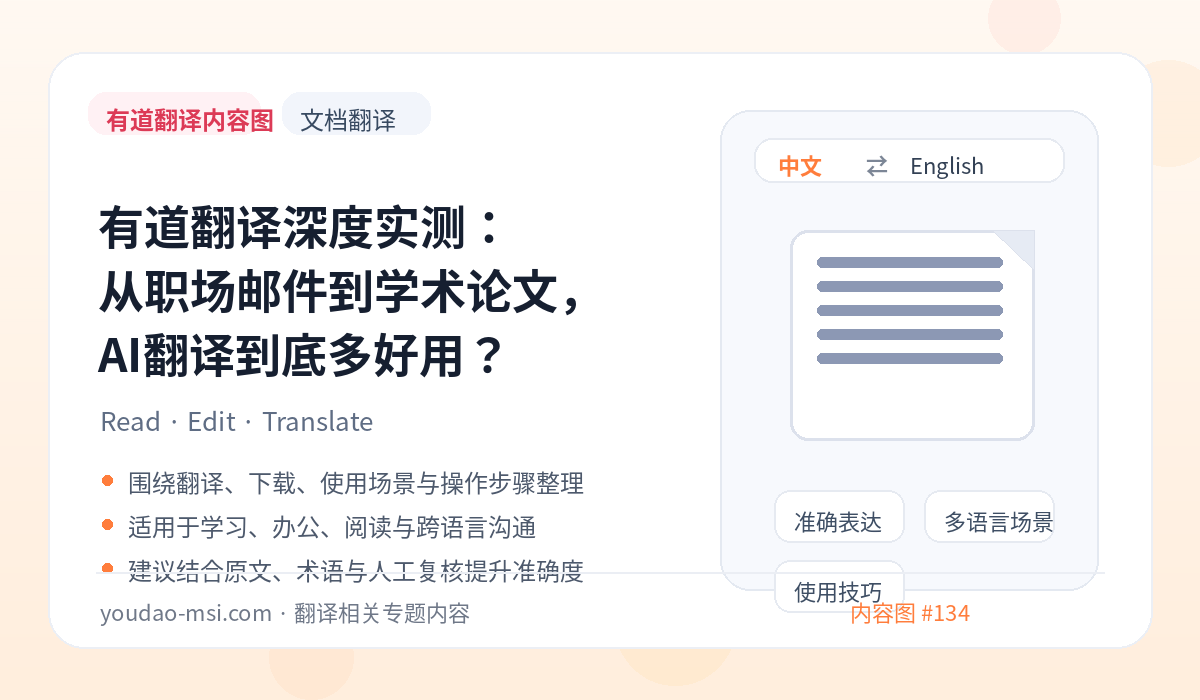 有道翻译深度实测：从职场邮件到学术论文，AI翻译到底多好用？