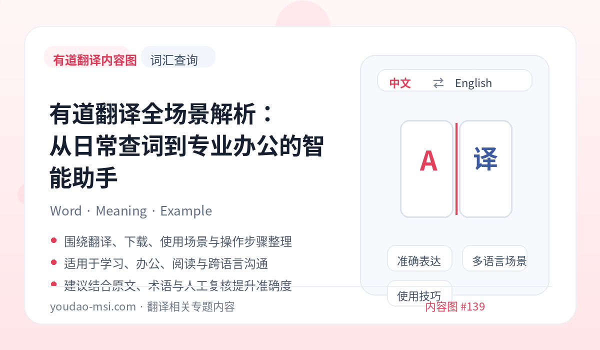 有道翻译全场景解析：从日常查词到专业办公的智能助手