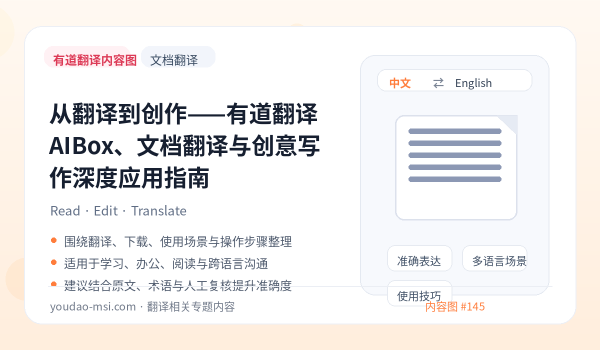 从翻译到创作——有道翻译AIBox、文档翻译与创意写作深度应用指南