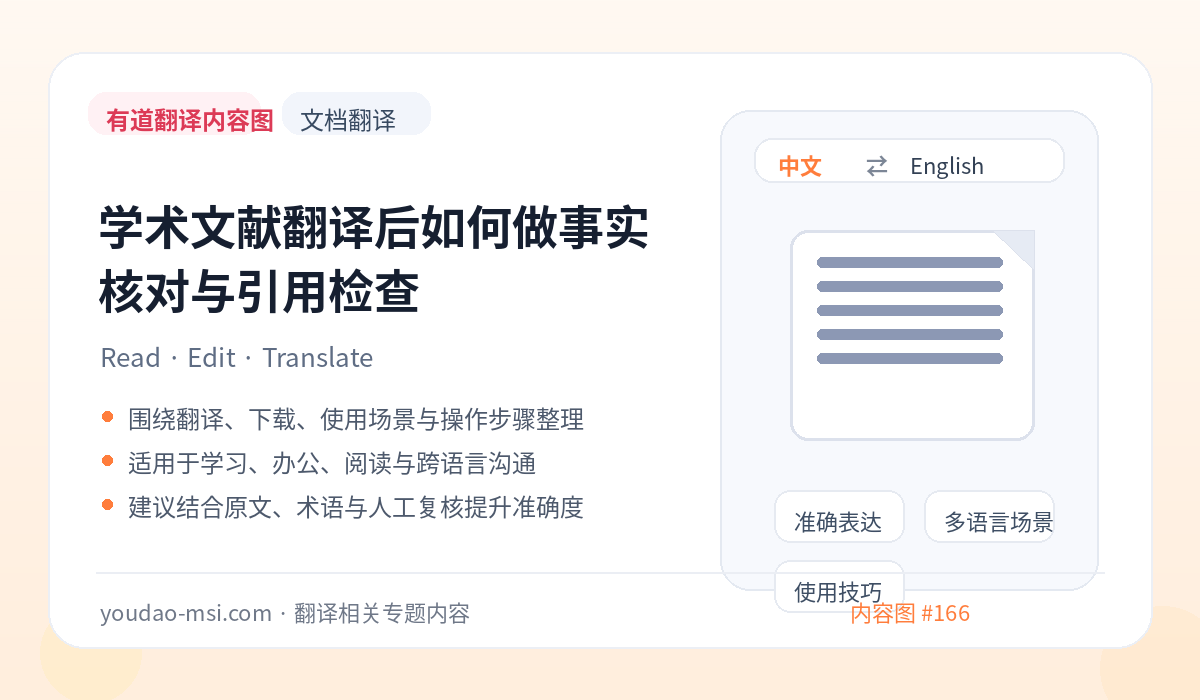 学术文献翻译后如何做事实核对与引用检查